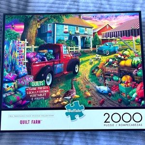 2000 piece puzzle - quilt farm.